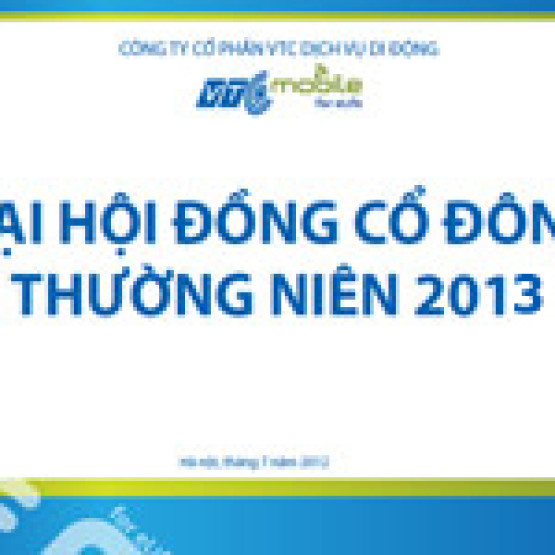 Công ty VTC Mobile tổ chức Đại hội đồng cổ đông thường niên 2013